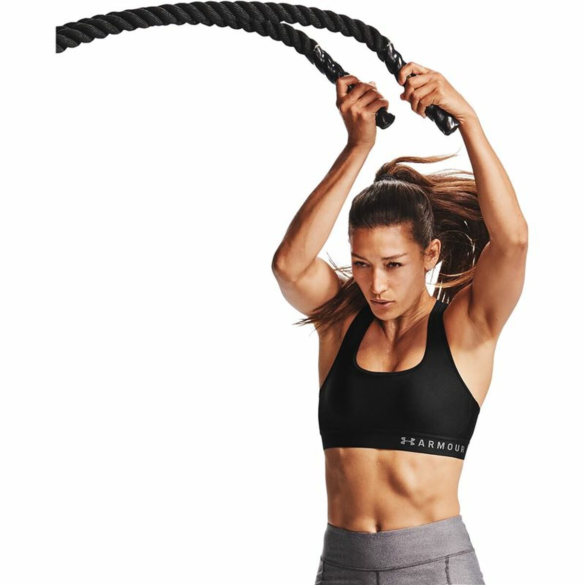 Sportbeha Under Armour Mid Crossback Zwart