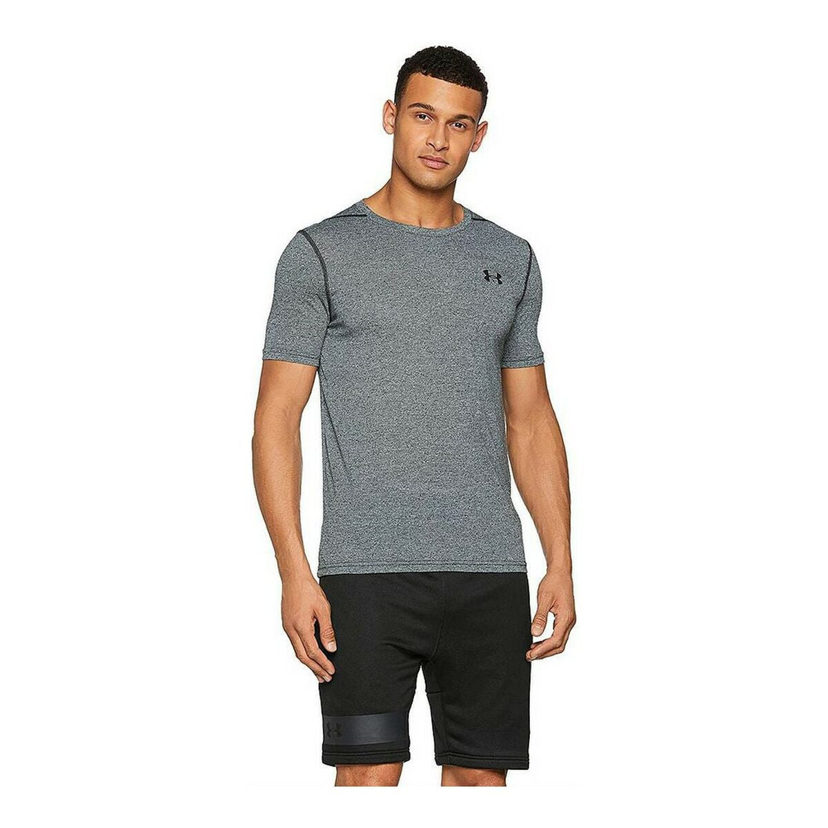 Compressie-t-shirt voor heren met korte mouwen Under Armour 1289588-006 Grijs