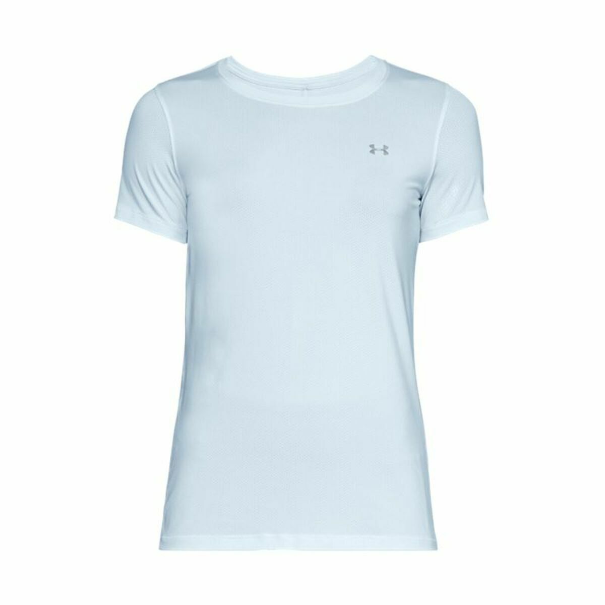Dames-T-Shirt met Korte Mouwen Under Armour HeatGear Licht Blauw
