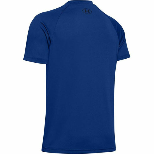Kinder-T-Shirt met Korte Mouwen Under Armour Tech Big Logo Marineblauw