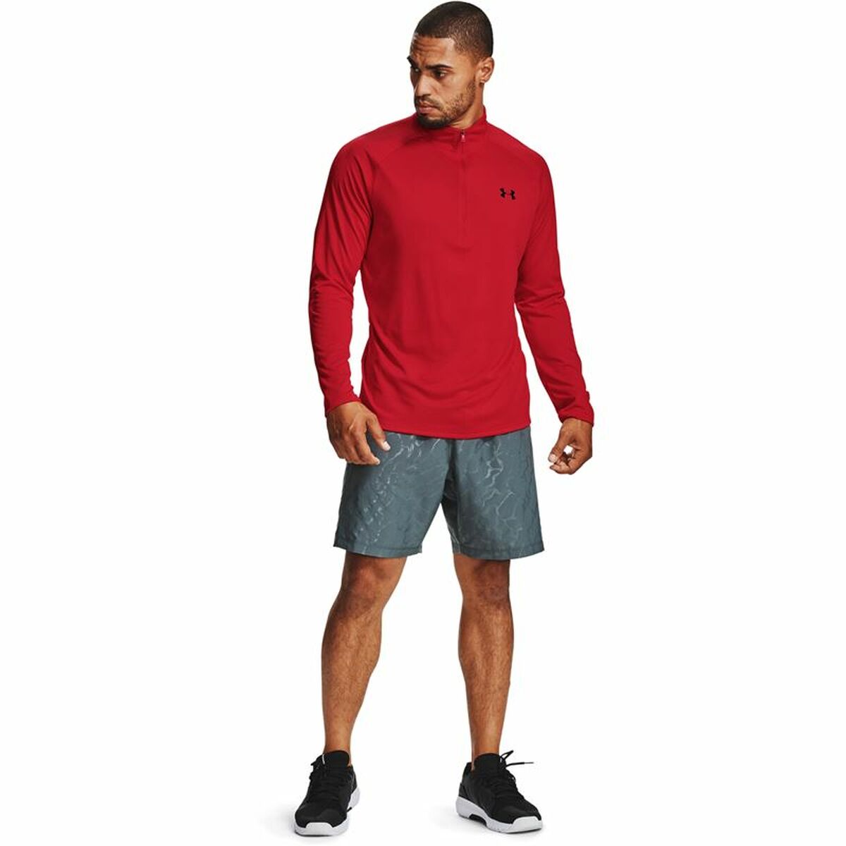 Heren-T-Shirt met Lange Mouwen Under Armour Tech™ ½ Rood