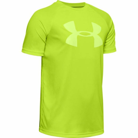 Kinder-T-Shirt met Korte Mouwen Under Armour Tech Big Logo Geel