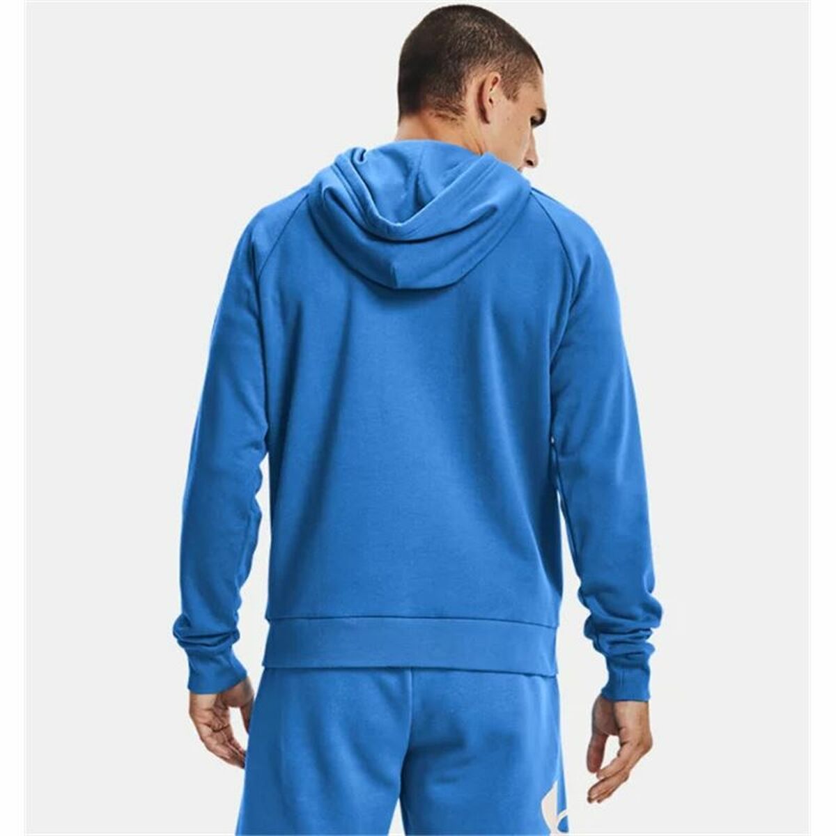 Herenhoodie Under Armour Rival Big Logo Blauw