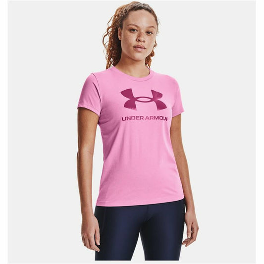 Dames-T-Shirt met Korte Mouwen Under Armour Graphic Roze