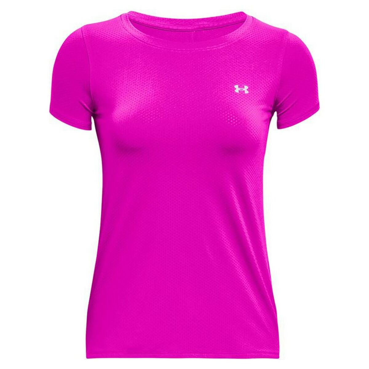 Dames-T-Shirt met Korte Mouwen Under Armour HeatGear Fuchsia