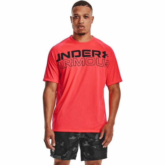Heren-T-Shirt met Korte Mouwen Under Armour Tech 2.0 Rood