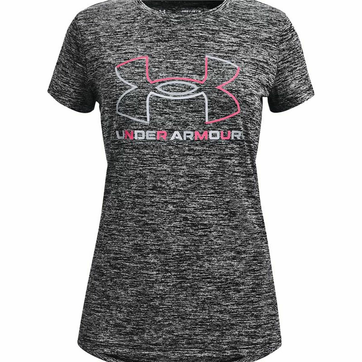 T-Shirt met Korte Mouwen voor kinderen Under Armour Donker grijs
