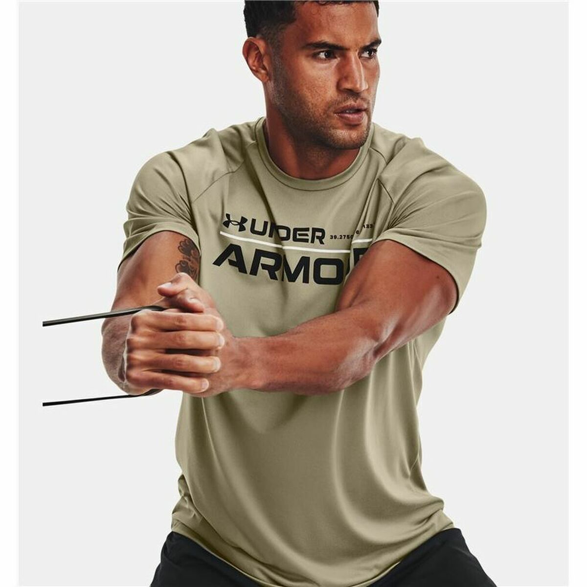 T-Shirt met Korte Mouwen Under Armour Wordmark Groen