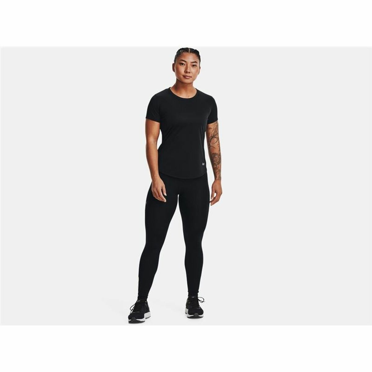 Dames-T-Shirt met Korte Mouwen Under Armour Stride Zwart