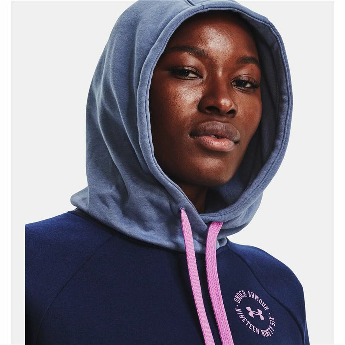 Dameshoodie Under Armour Rival Fleece Marineblauw