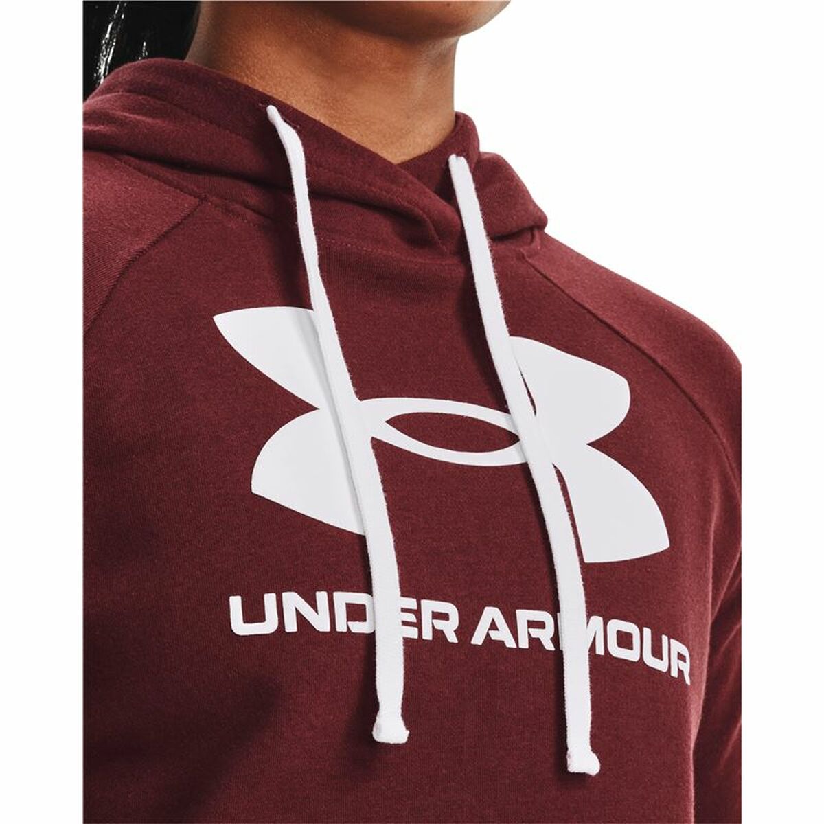 Dameshoodie Under Armour Rival Fleece Kastanjebruin