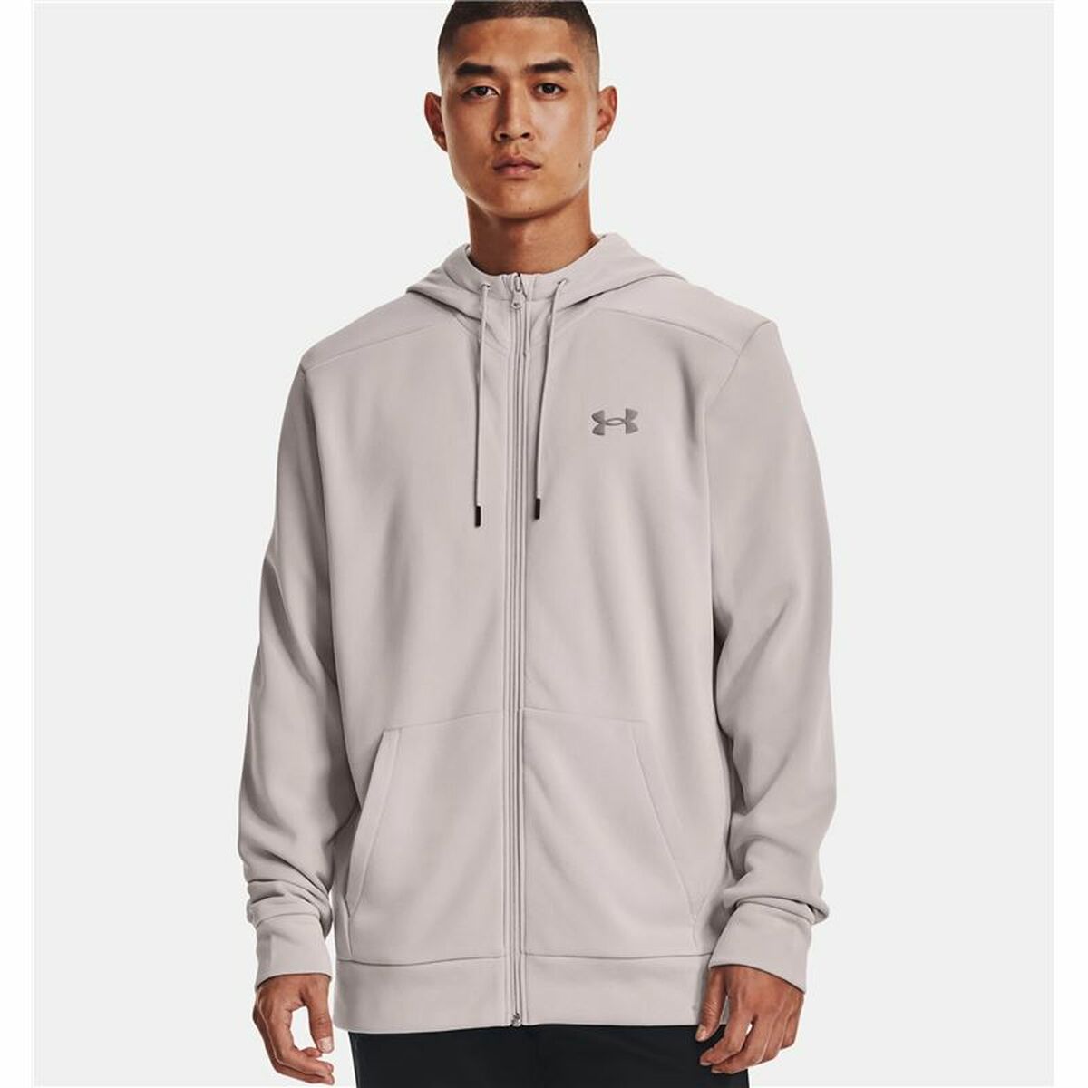 Heren Sportjas Under Armour Rival Lichtgrijs Met capuchon