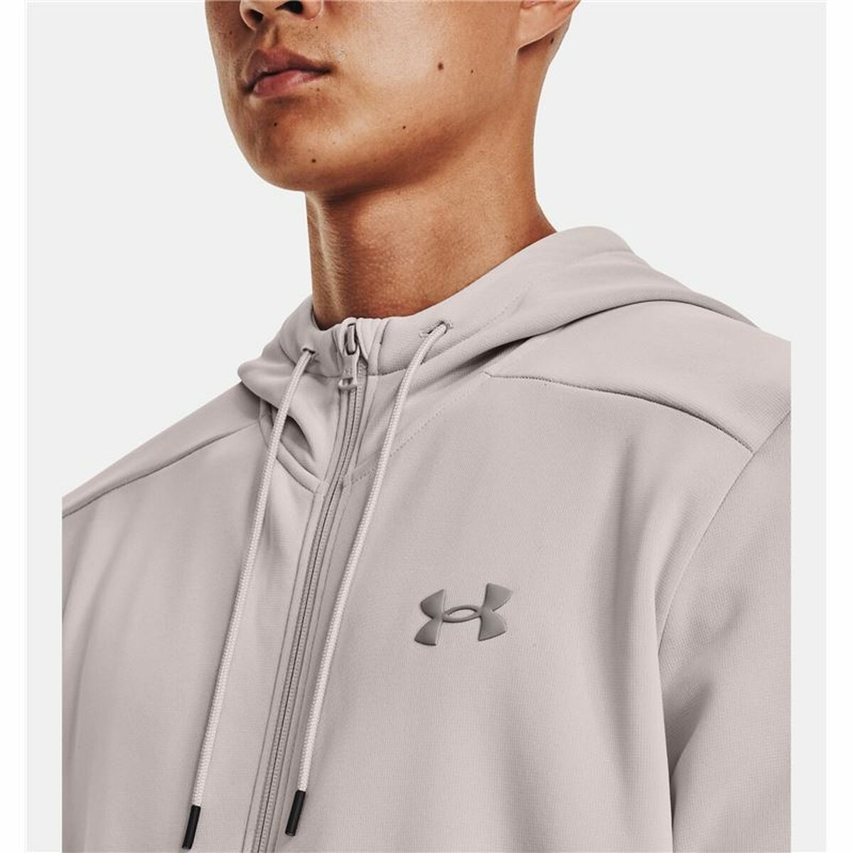 Heren Sportjas Under Armour Rival Lichtgrijs Met capuchon