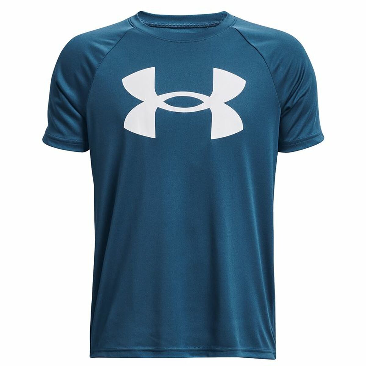 T-Shirt met Korte Mouwen voor kinderen Under Armour Big Logo Blauw