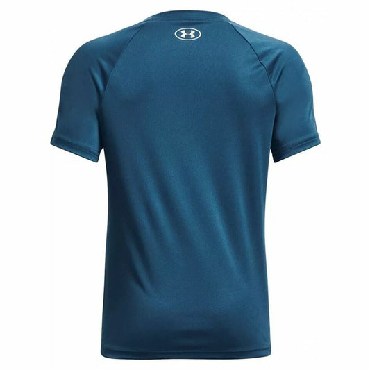 T-Shirt met Korte Mouwen voor kinderen Under Armour Big Logo Blauw