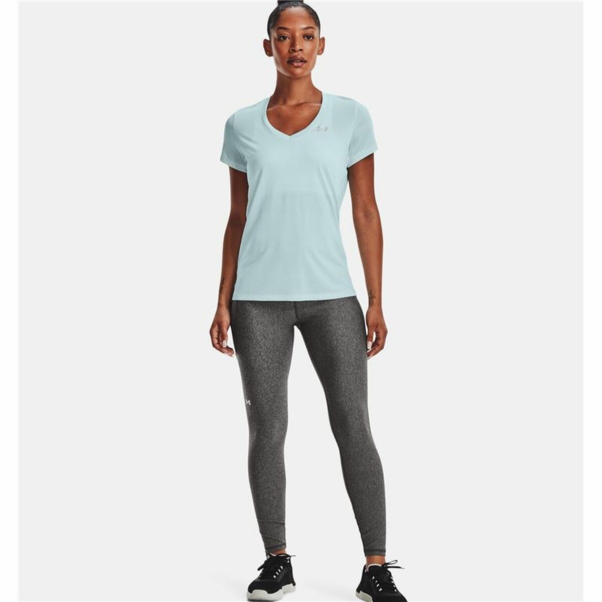 Dames-T-Shirt met Korte Mouwen Under Armour Tech Twist Licht Blauw