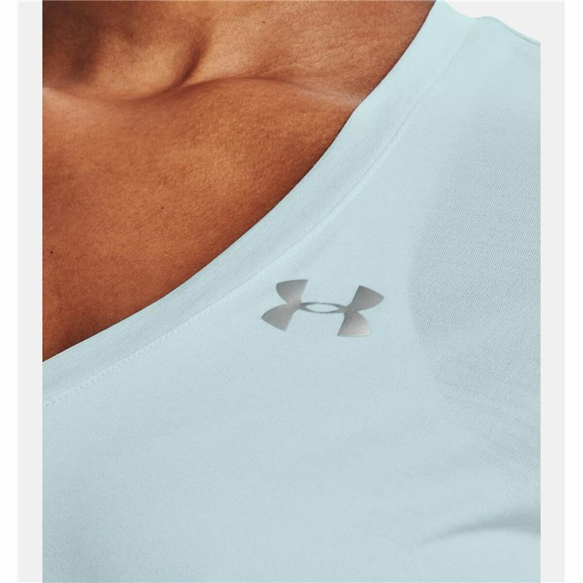 Dames-T-Shirt met Korte Mouwen Under Armour Tech Twist Licht Blauw