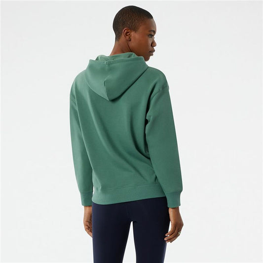 Herenhoodie New Balance Essentials Stacked Logo Donkergroen