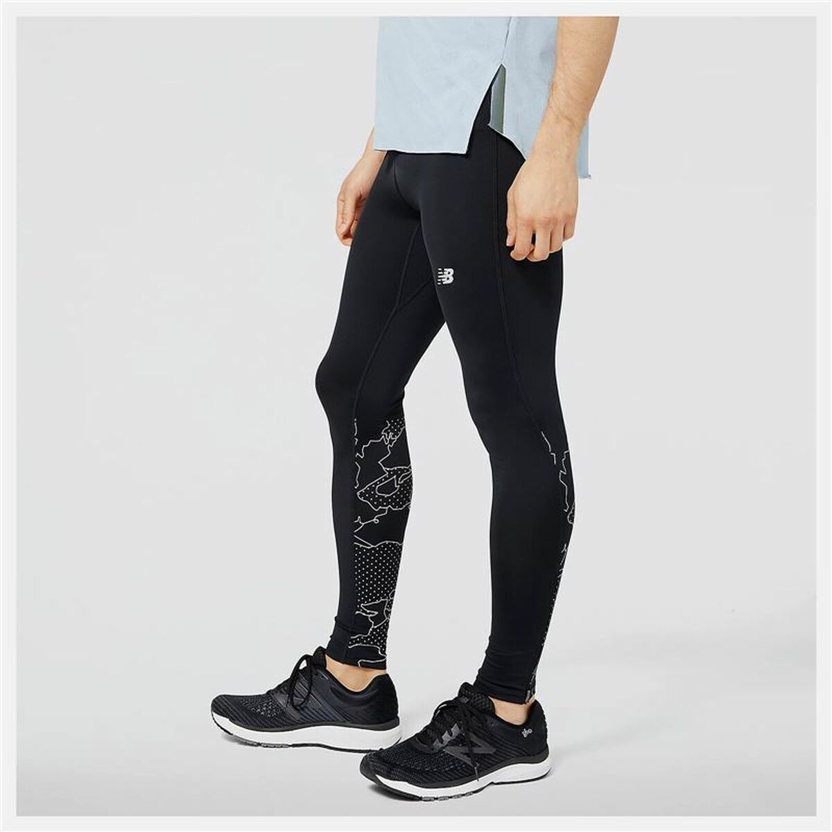 Sportleggings voor Heren New Balance Reflective Accelerate Zwart