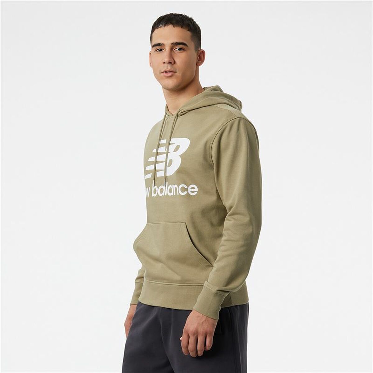 Herenhoodie New Balance Essentials Lichtbruin