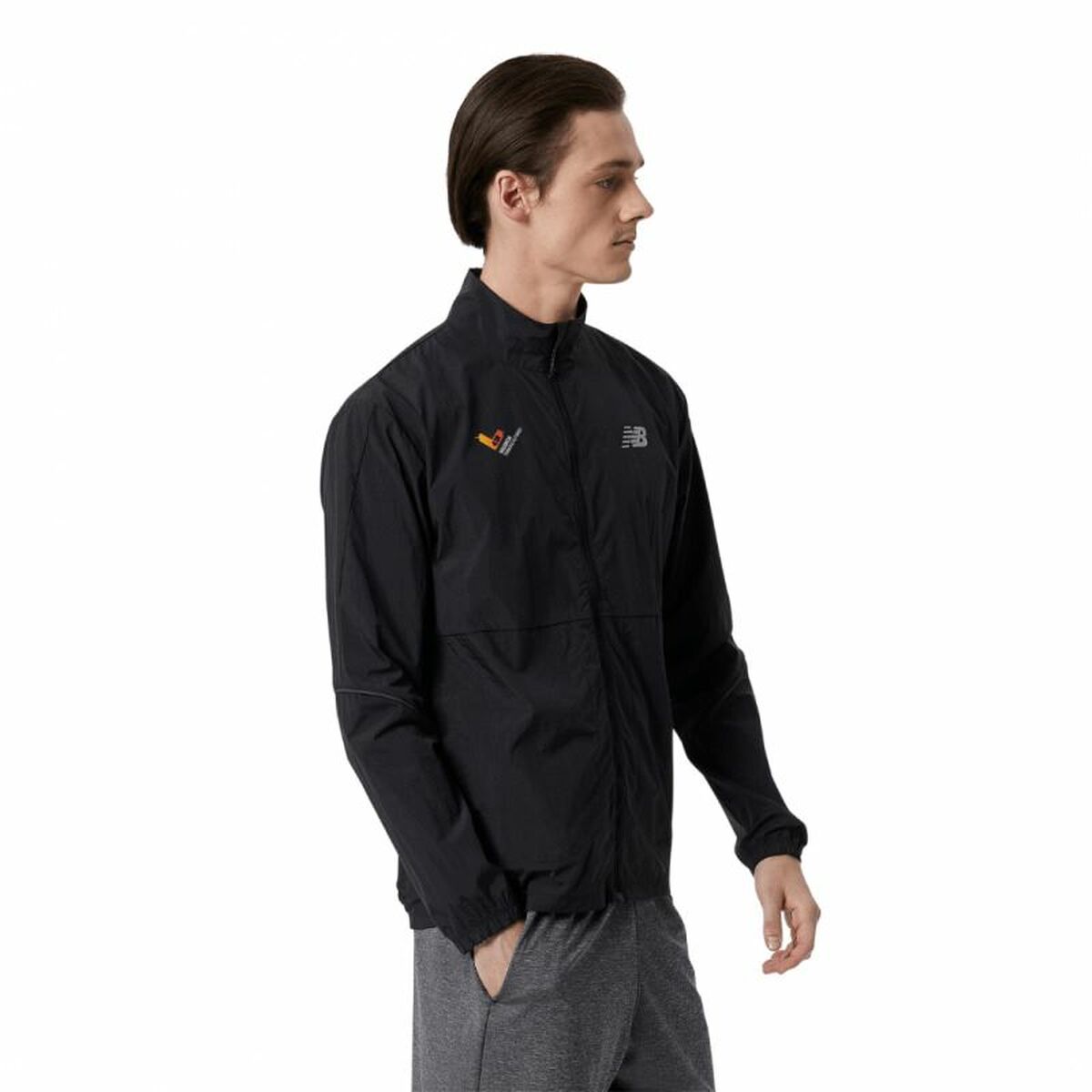 Heren Sportjas New Balance Impact Run Zwart