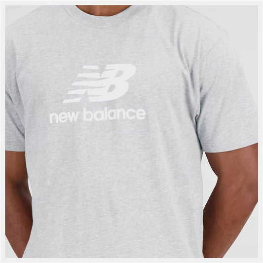 Heren-T-Shirt met Korte Mouwen New Balance Essentials Grijs