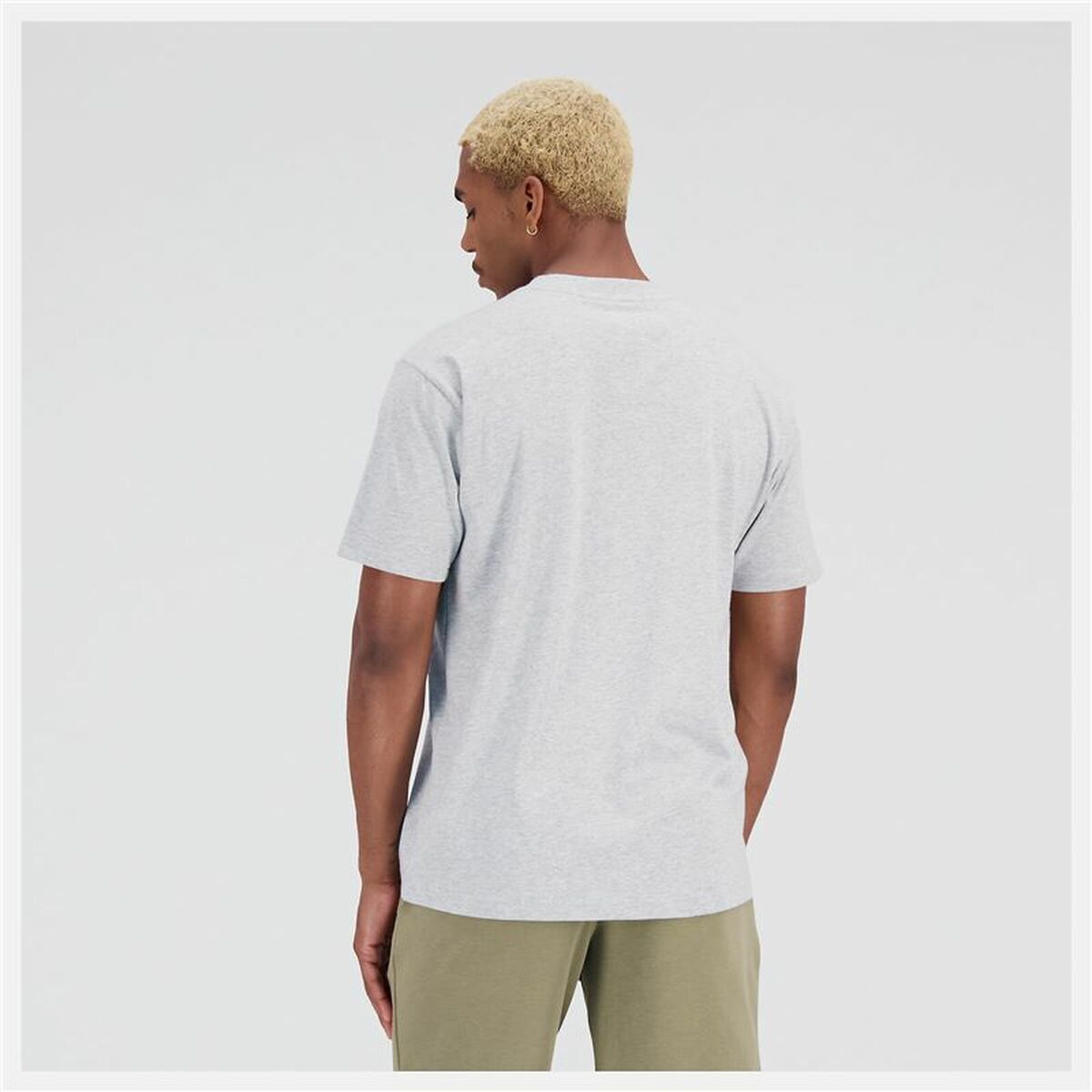 Heren-T-Shirt met Korte Mouwen New Balance Essentials Grijs