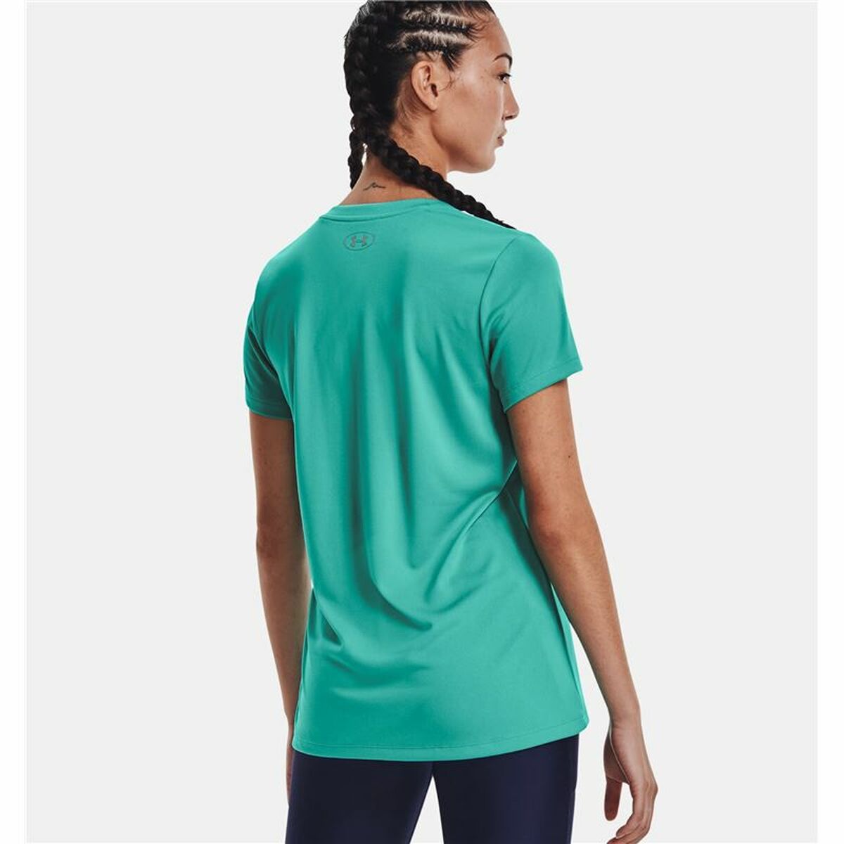 Dames-T-Shirt met Korte Mouwen Under Armour Tech SSV Solid Aquamarijn