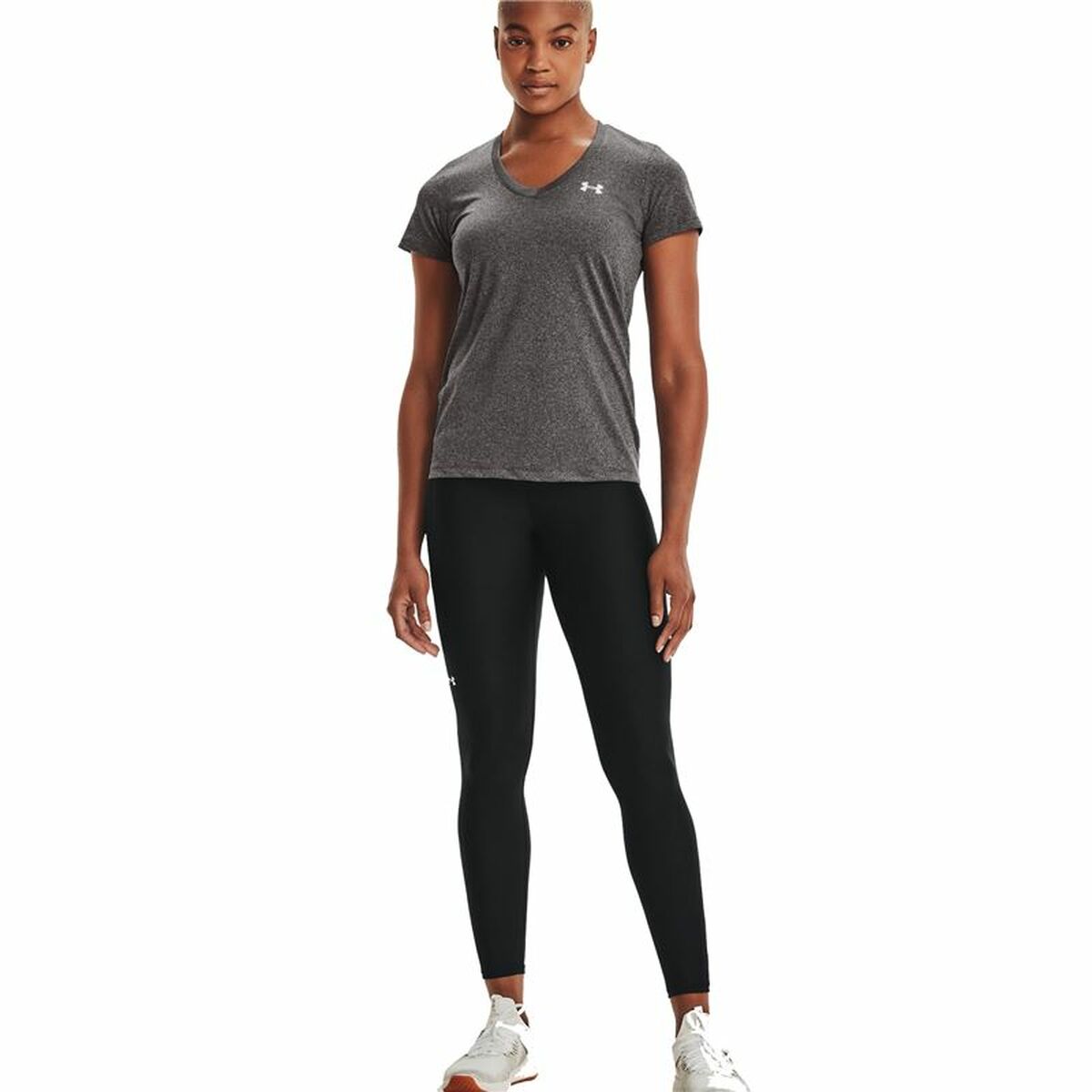 Dames-T-Shirt met Korte Mouwen Under Armour Tech SSV Grijs
