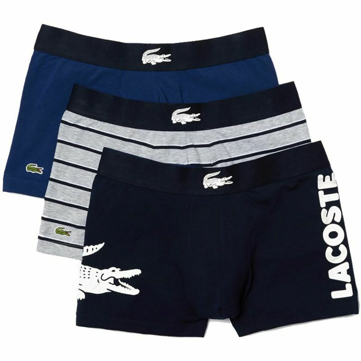Pakket met onderbroeken Lacoste Stretch Donkerblauw