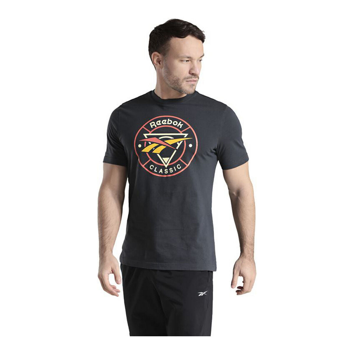 Heren-T-Shirt met Korte Mouwen Reebok Classic Trail Zwart