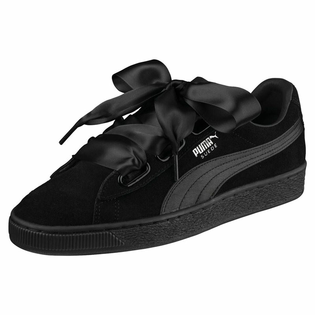 Dames casual sneakers Puma Suede Heart Ep Zwart