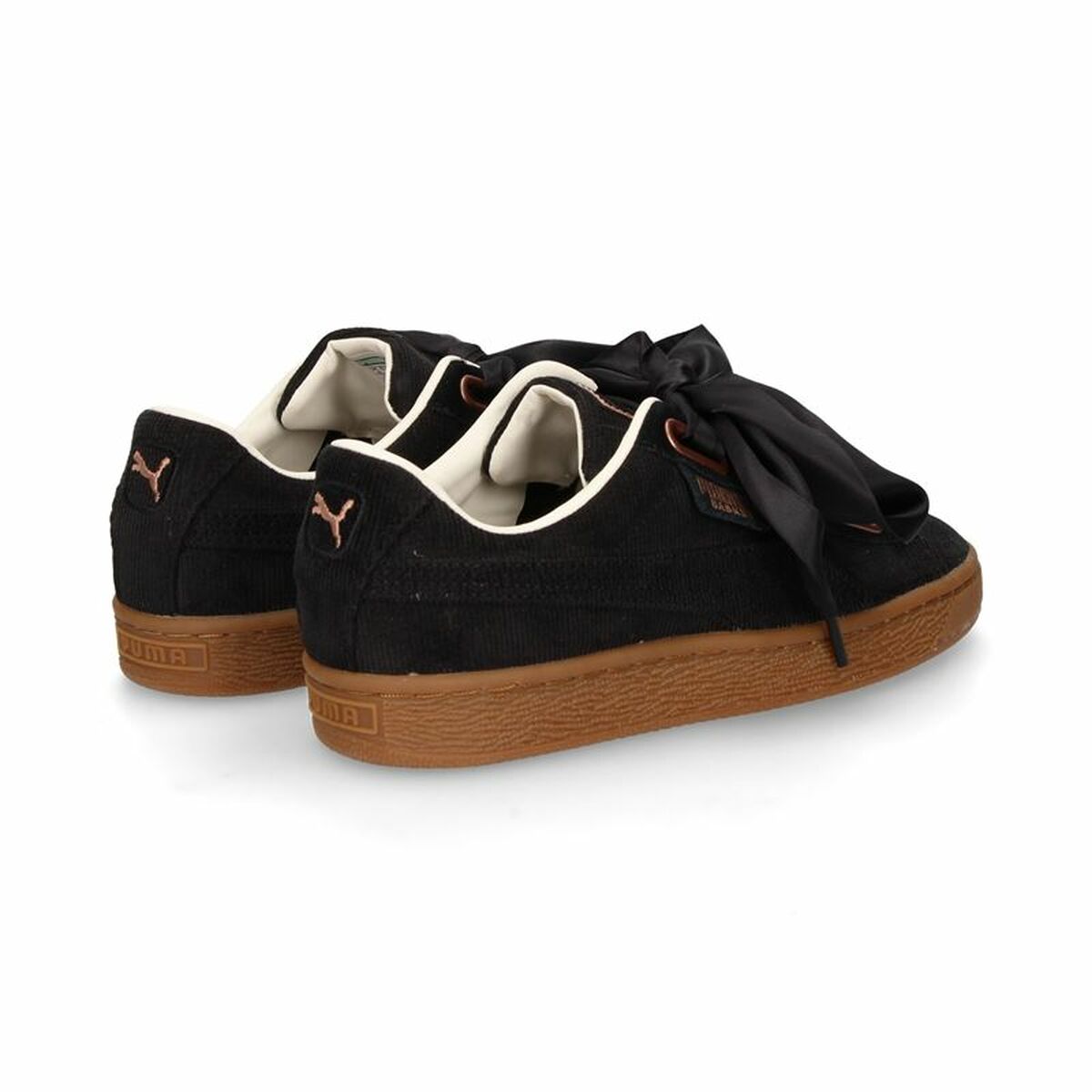 Sportschoenen voor Dames Puma Basket Heart Corduroy Zwart