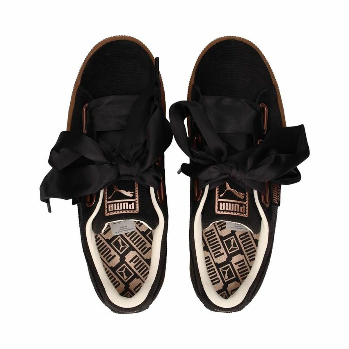 Sportschoenen voor Dames Puma Basket Heart Corduroy Zwart