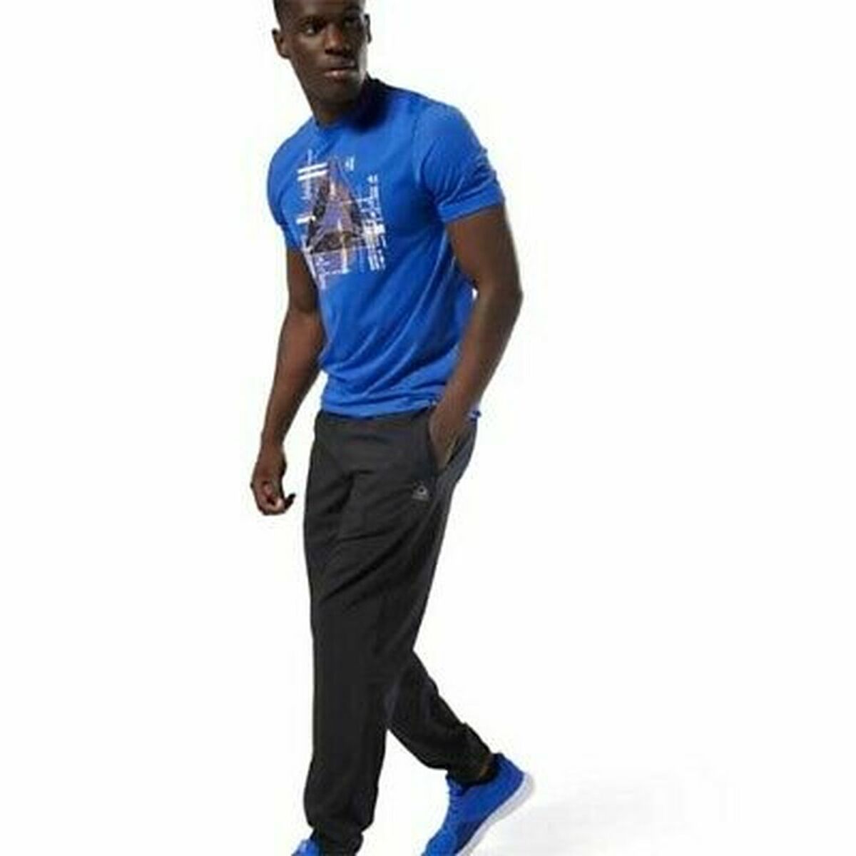 Broeken voor Volwassenen Reebok DW3877 Zwart Mannen