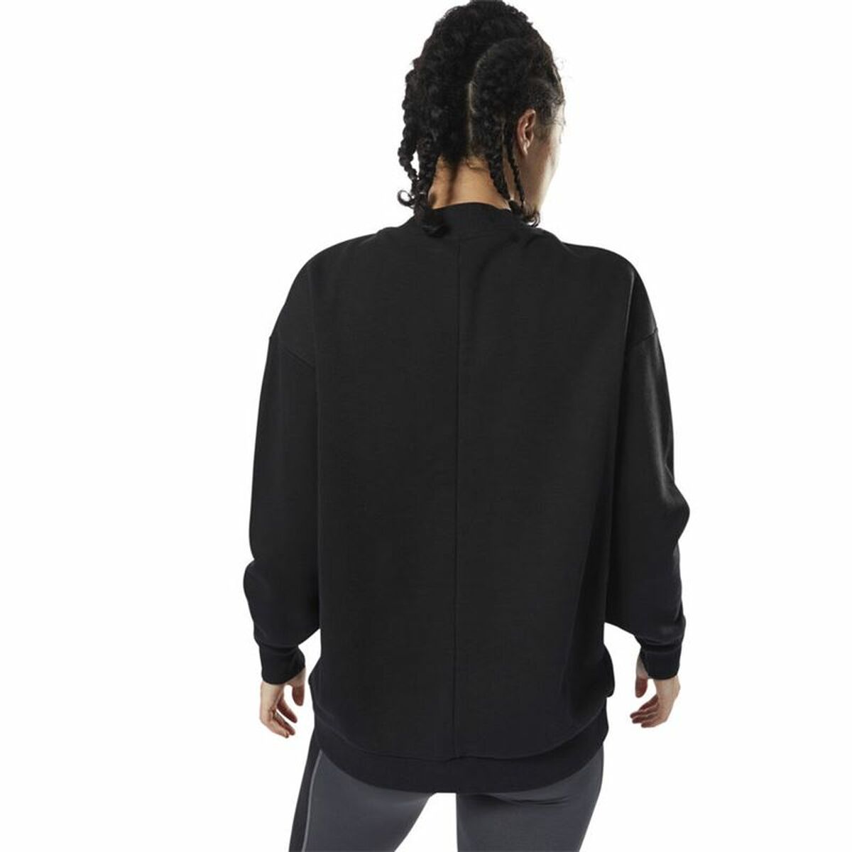Damessweater zonder Capuchon Reebok Supply Crew Zwart