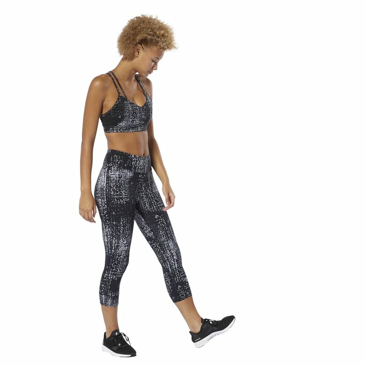 Sportleggings voor Dames Reebok Lux 3/4 Zwart