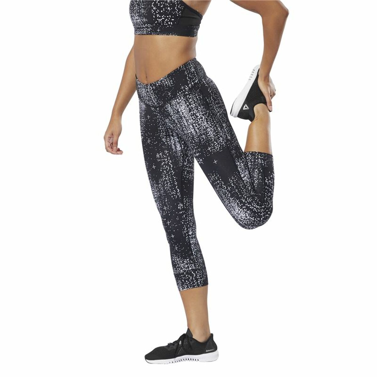 Sportleggings voor Dames Reebok Lux 3/4 Zwart