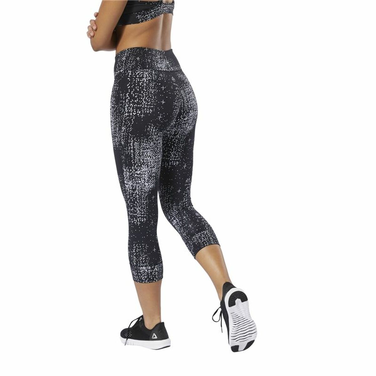 Sportleggings voor Dames Reebok Lux 3/4 Zwart