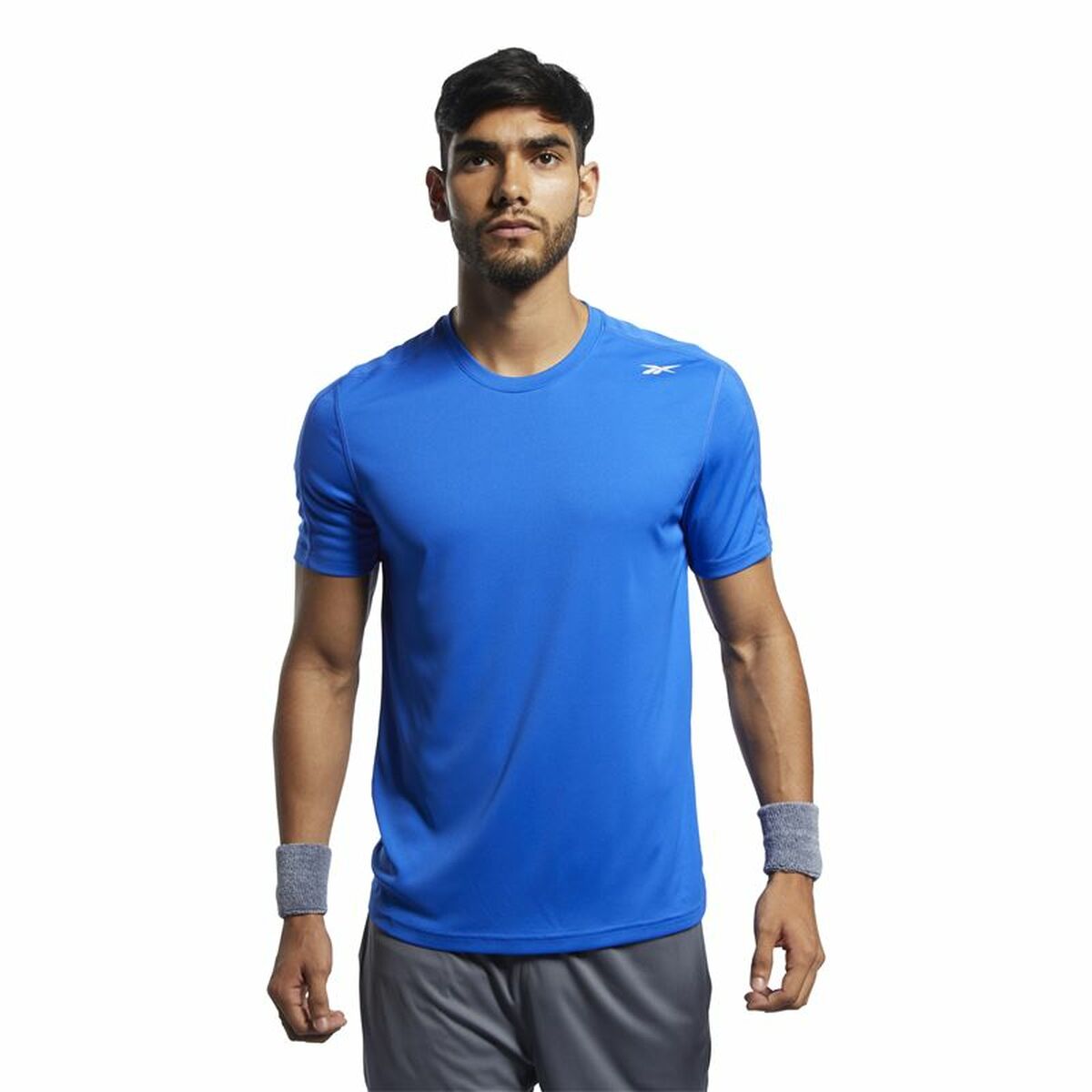 Heren-T-Shirt met Korte Mouwen Reebok Workout Ready Tech Blauw