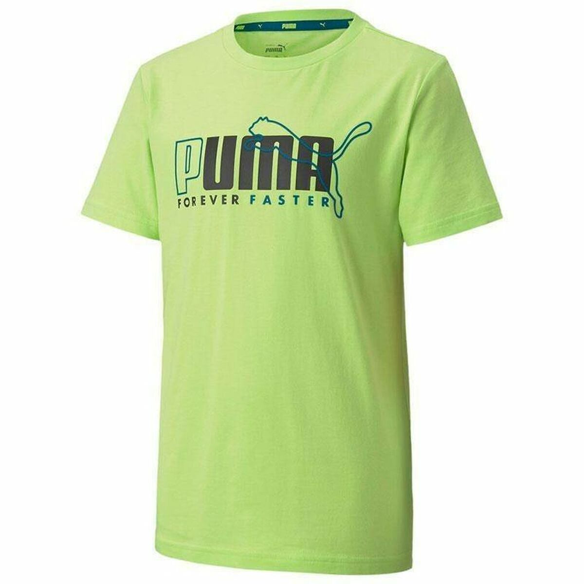 T-Shirt met Korte Mouwen voor kinderen Puma ALPHA GRAPHIC TEE 583188 Groen (6 Jaar)