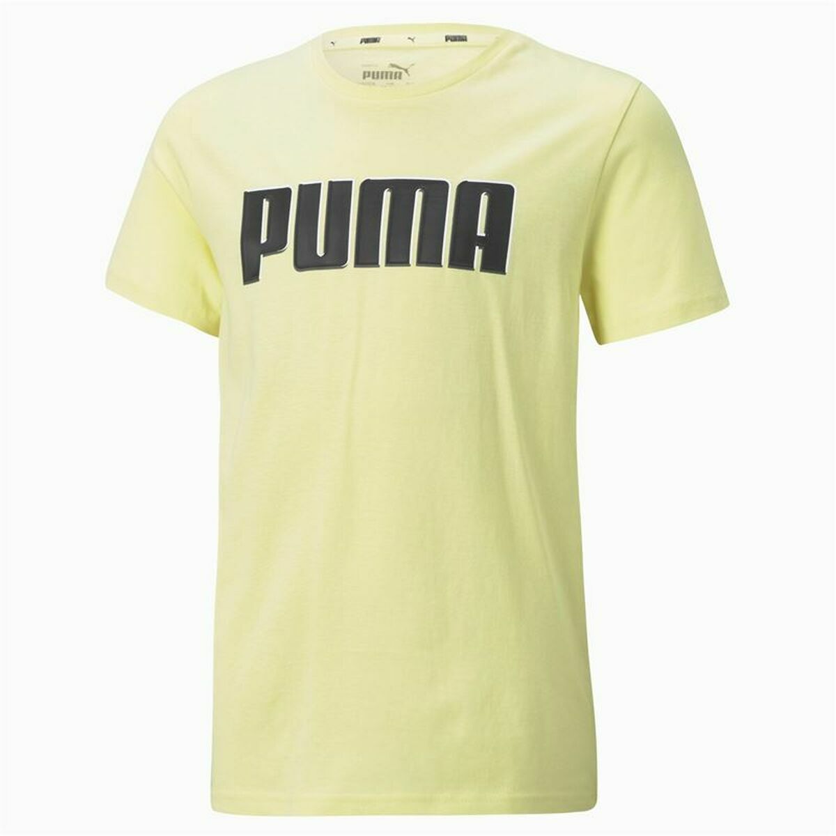 T-Shirt met Korte Mouwen voor kinderen Puma Alpha Graphic Geel