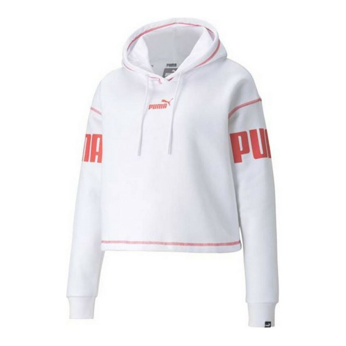 Dameshoodie Puma Power Hoodie Fl Wit