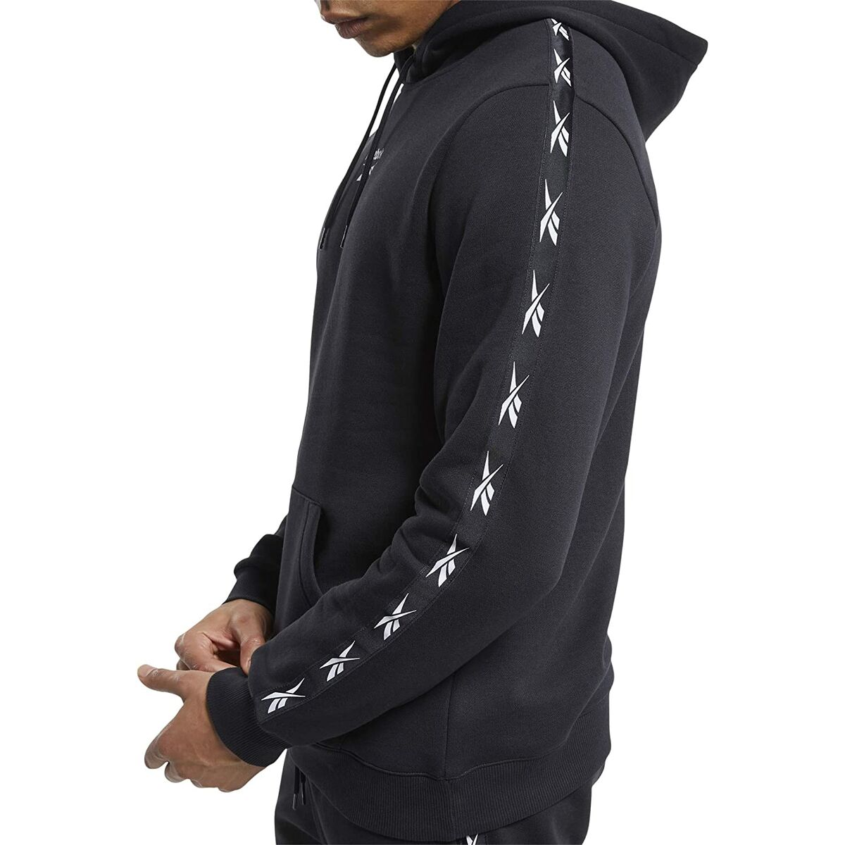 Herenhoodie Reebok Essentials Tape Zwart
