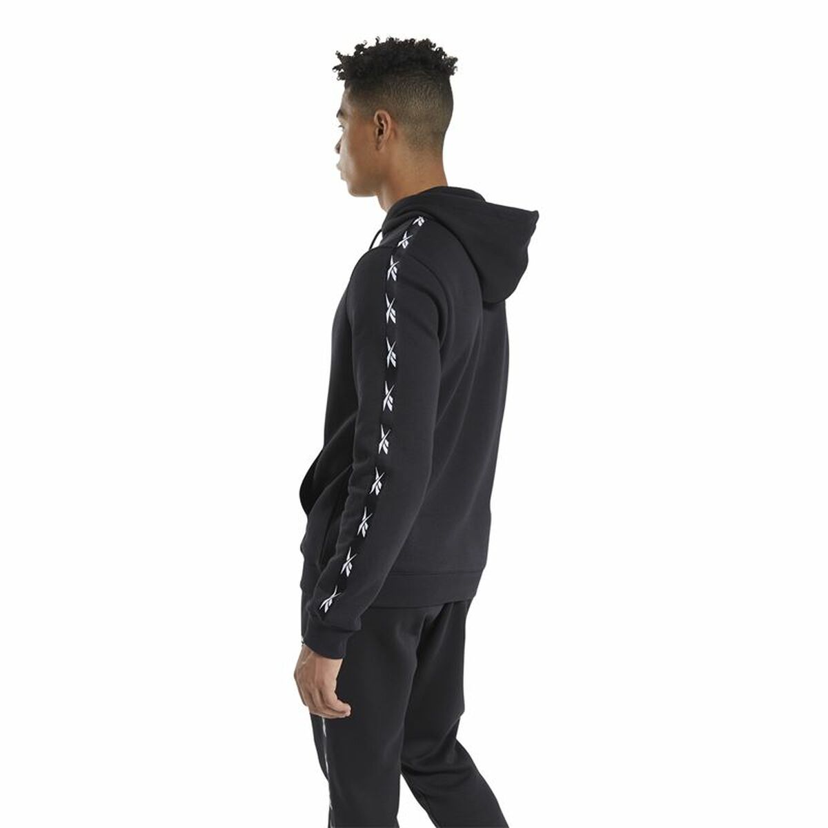 Herenhoodie Reebok Essentials Tape Zwart