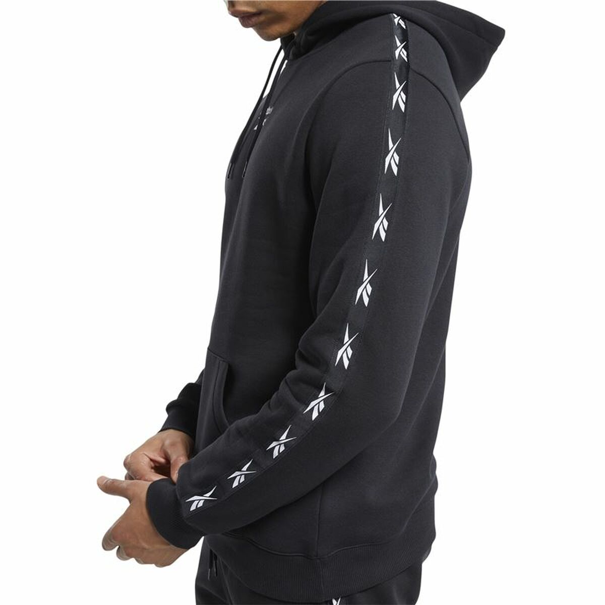 Herenhoodie Reebok Essentials Tape Zwart