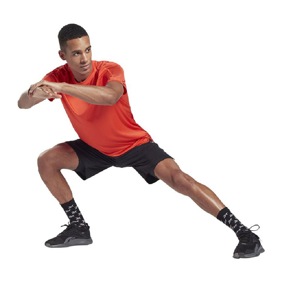 Heren-T-Shirt met Korte Mouwen Reebok Workout Ready Tech Oranje
