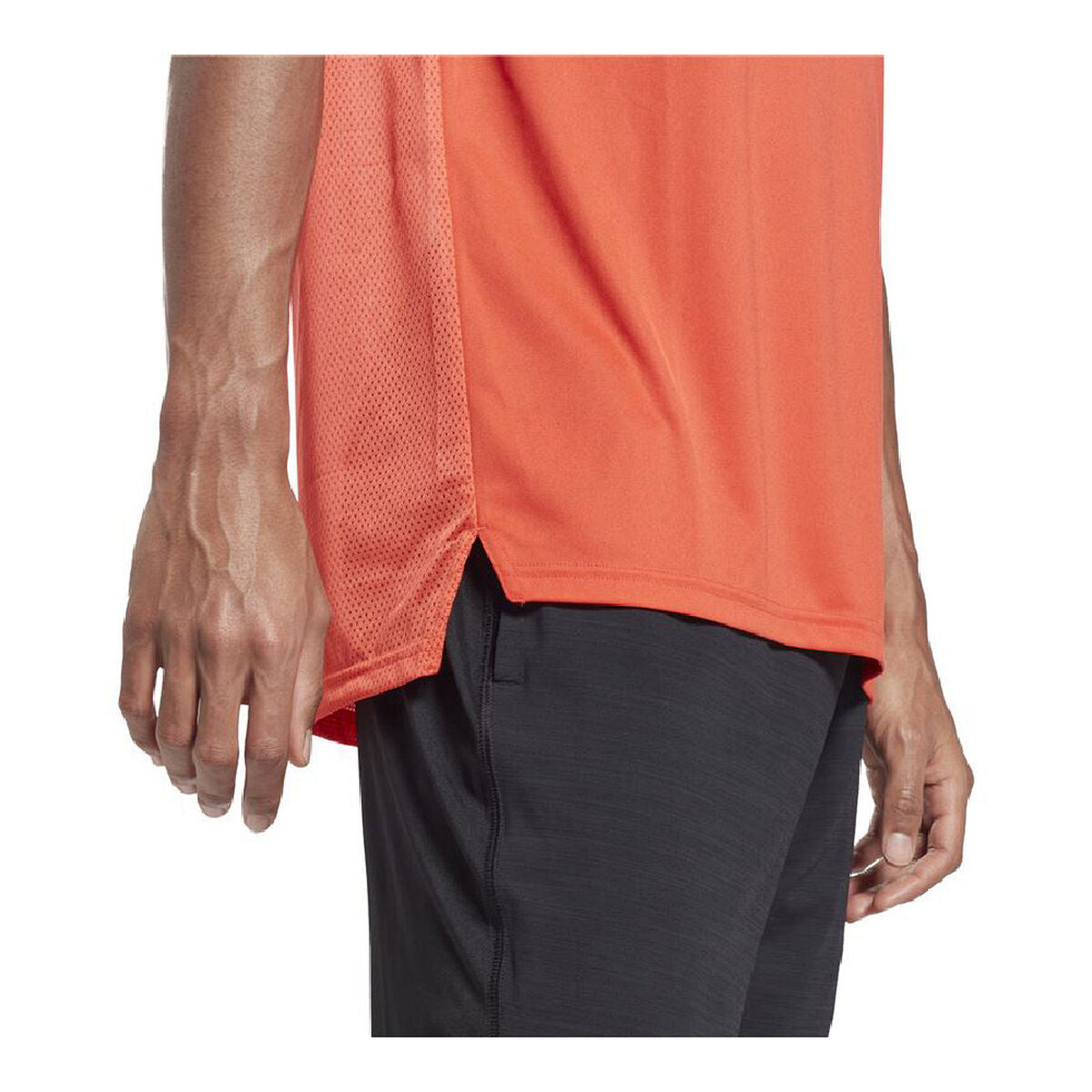 Heren-T-Shirt met Korte Mouwen Reebok Workout Ready Tech Oranje