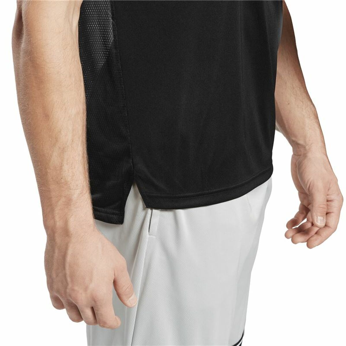 Heren-T-Shirt met Korte Mouwen Reebok Workout Ready Tech Zwart