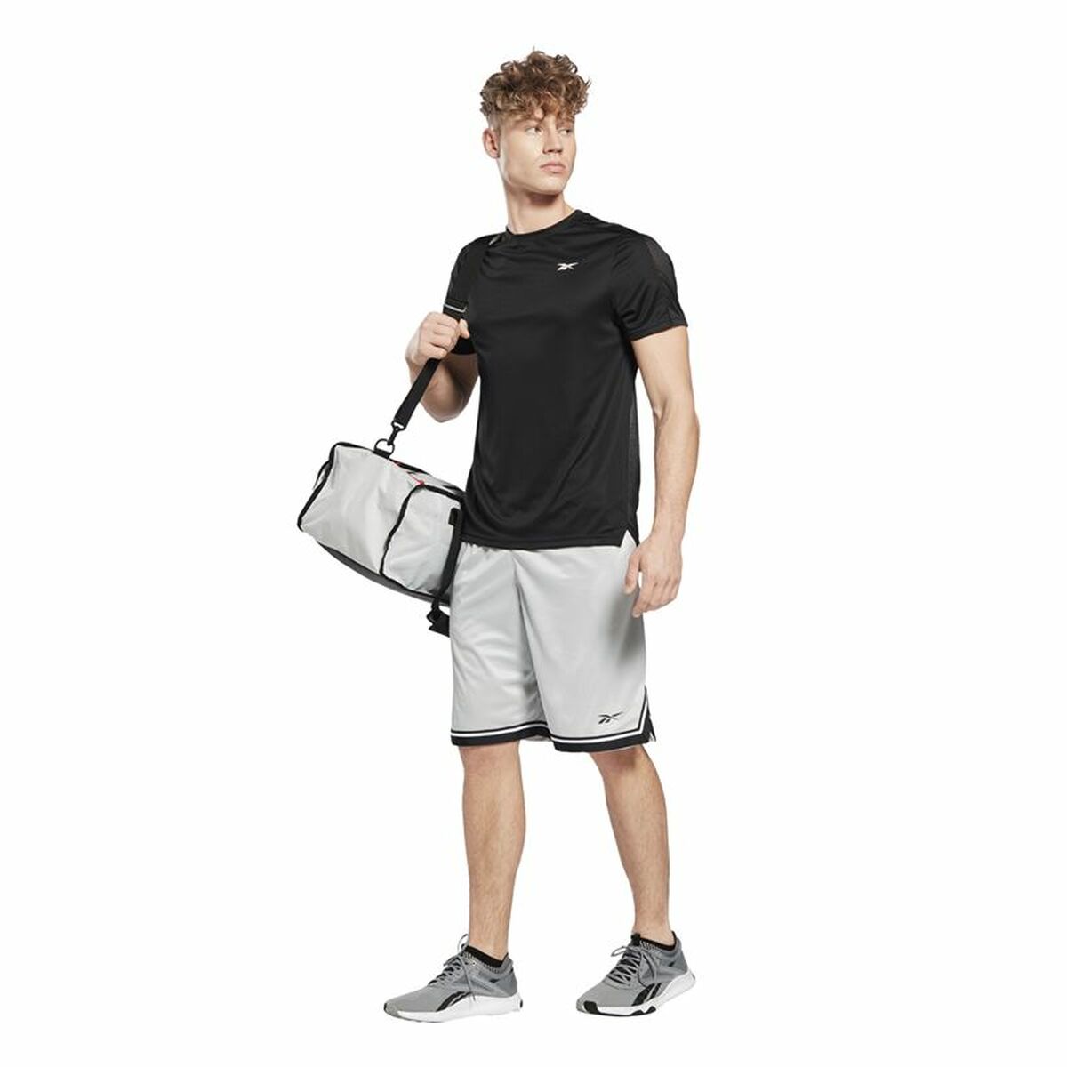 Heren-T-Shirt met Korte Mouwen Reebok Workout Ready Tech Zwart